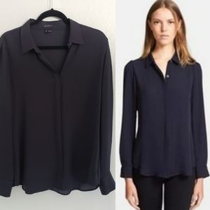 Theory Miska silk blouse size large